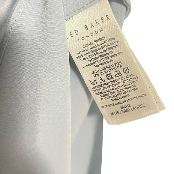 Ted Baker  Laurez Lace Trim Midi Woven Slip Dress. US size 4. - Picture 9 of 11